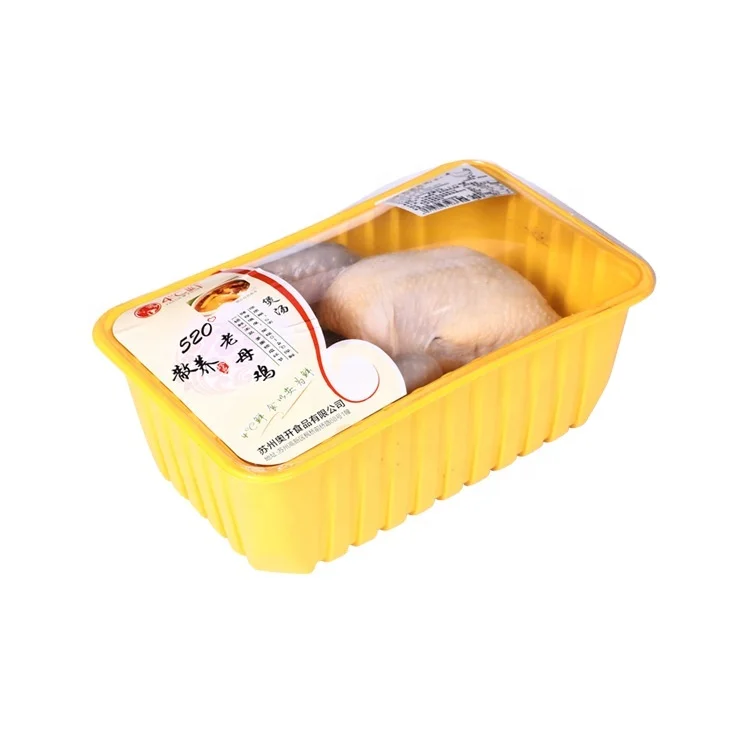 
Wholesale Food Grade Black/yellow Plastic Blister Vegetable Fruit Meat Packaging Trays 