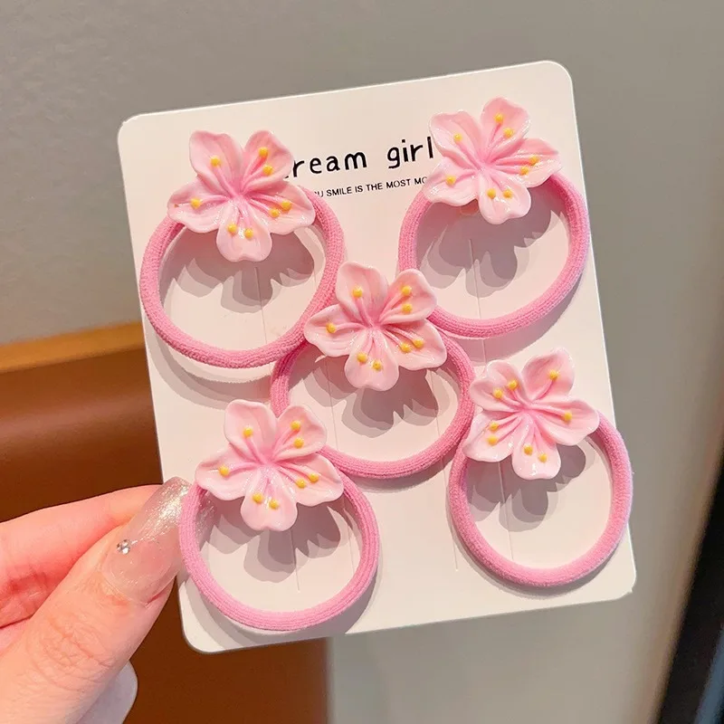 Factory direct sales are hot in spring and summer Cute Baby Peach hairpin New sweet pink flower one-line clip side hair clip