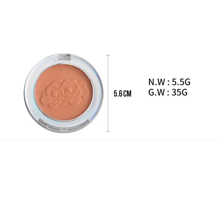 Private label blush no logo 6 colors soft pressed powder blush