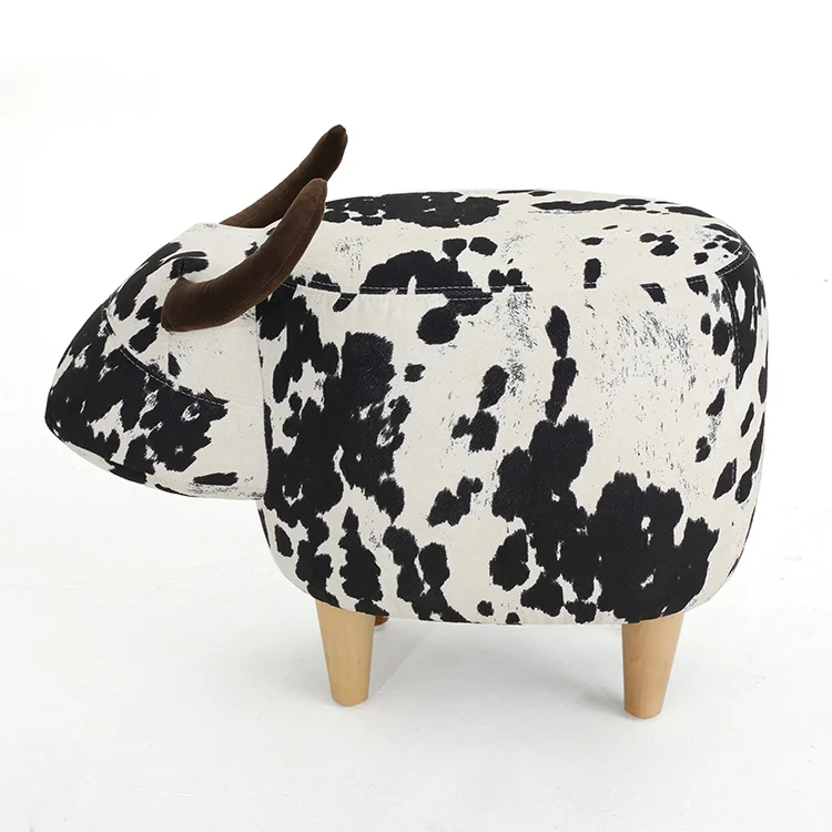 Free shipping within the U.S Black and White CowBertha Ottoman