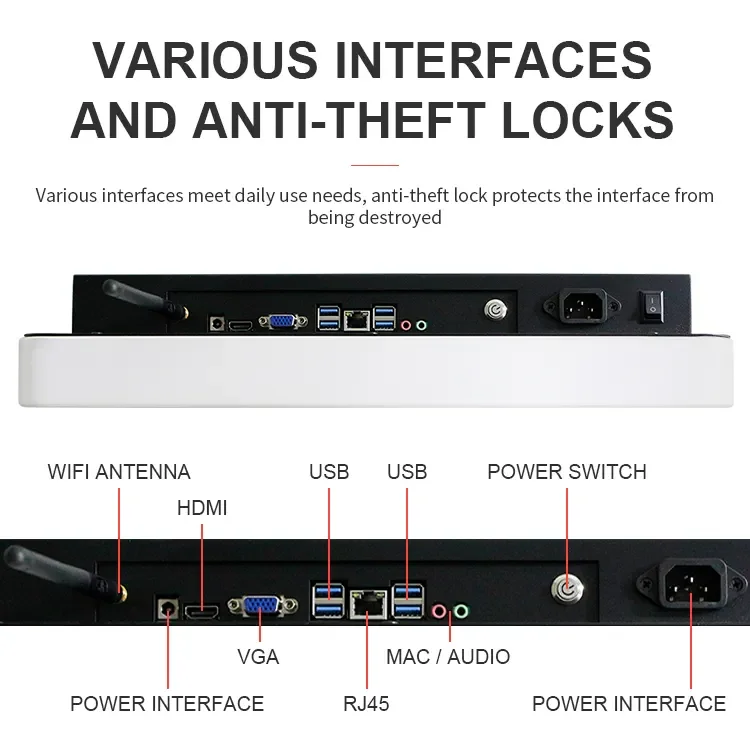self ordering kiosk QR code or barcode scanner 24 24 32 inch wall mount multi touch screen restaurant kiosk