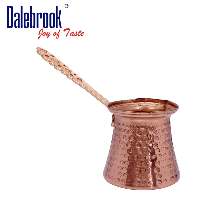 
Dalebrook Turkish Arabic Greek Cezve Ibrik Brass Copper Coffee Pot Coffee Mug Warmer Milk Pot Cup with Lid for Cookware Set 