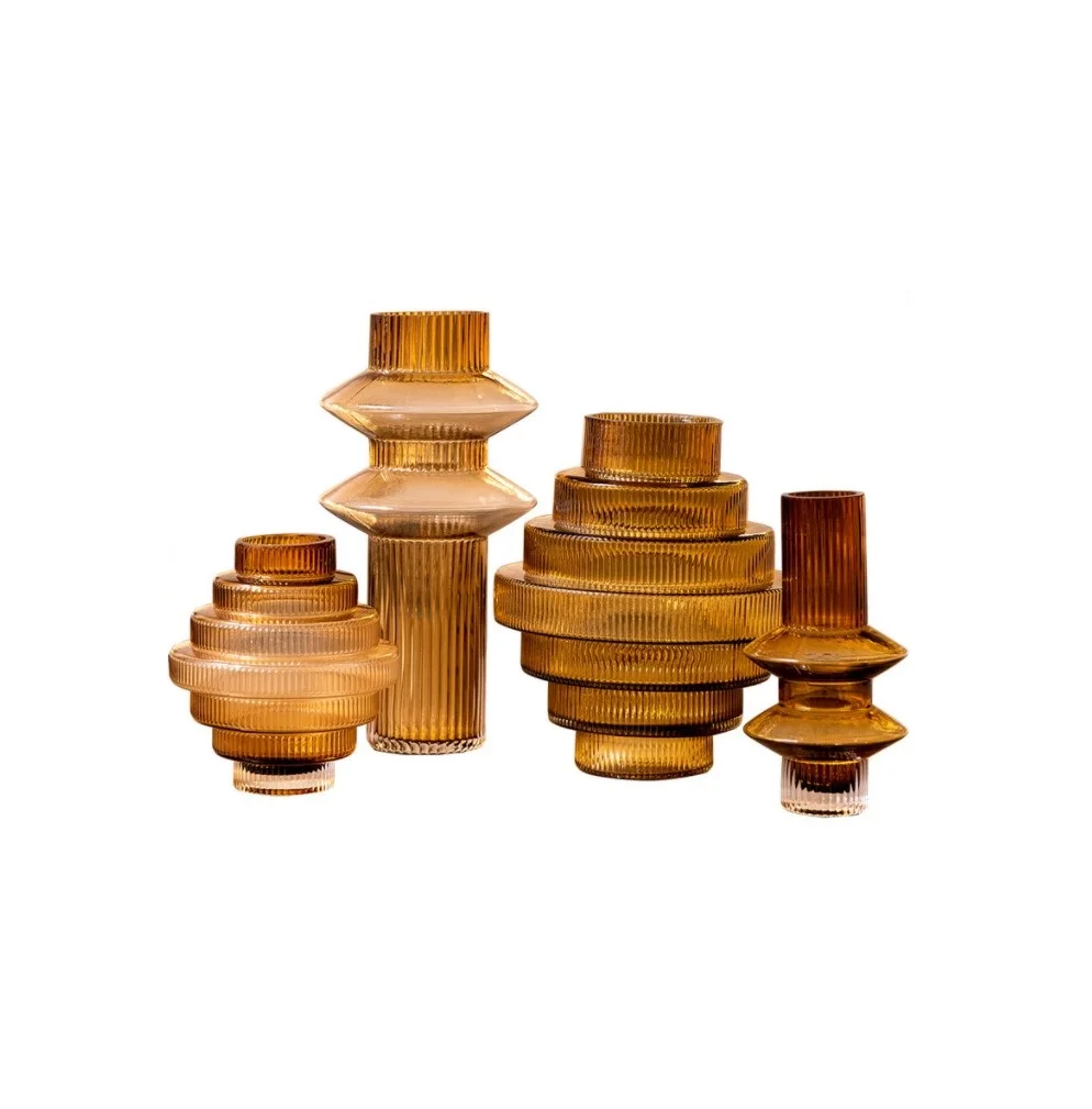 Factory wholesale geometric creative stained glass vases modern living room home creative decoration desktop hydroponic flower