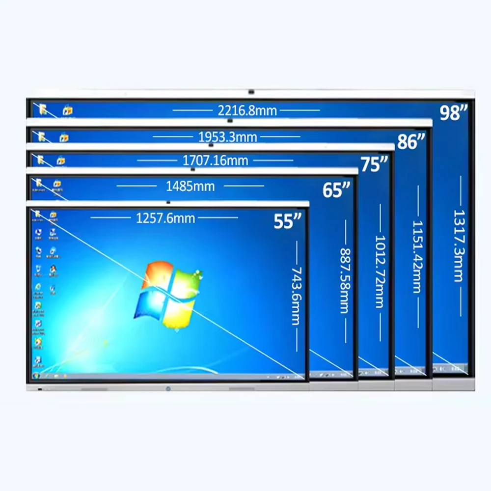 Best Price Android and Win Dual System Interactive Panel 75 inch 10 point Touch Interactive Flat Panel for Education