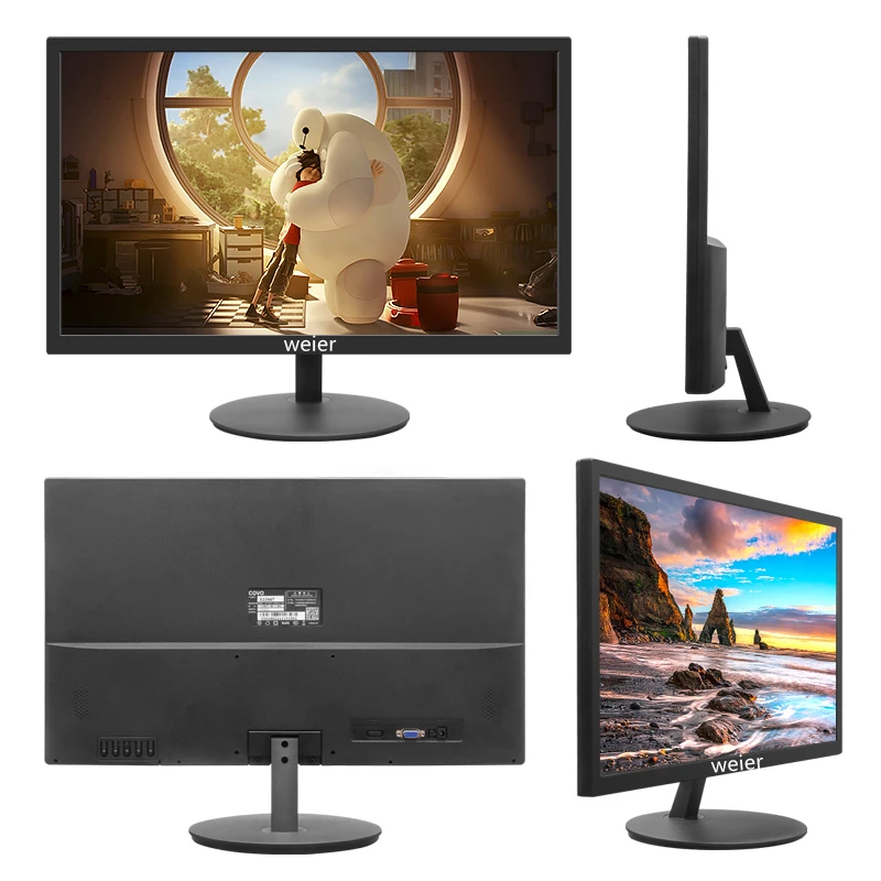 WEIER monitor 19 inches 75hz curved PC screens display desktop computer CCTV monitors