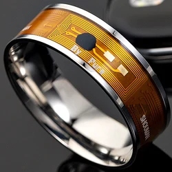 Hot Sale 316 L Stainless Steel Waterproof Intelligent Digital NFC Chip Smart Rings for Mobile Accessories Jewelry