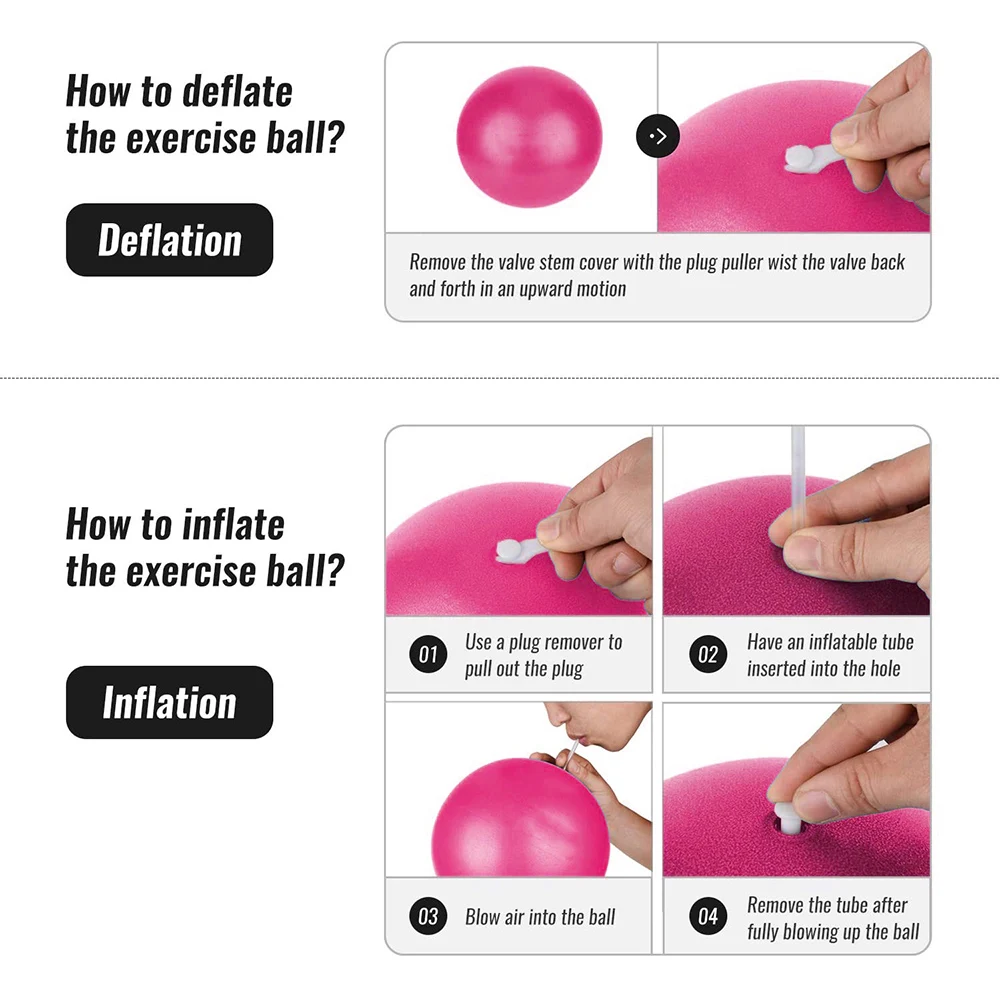 Explosion-Proof Stand 25Cm Custom Logo Small PVC Round Fitness Mini Yoga Pilates Ball