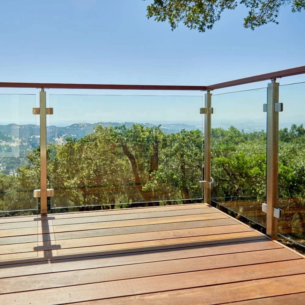 Hot Sale SS304 Stainless Steel Glass Square Glass Clamp stair railing clamp stairs balustrade fitting