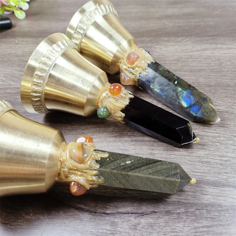 Wholesale Witchcraft Supplies Vintage Magic Gift Energy Crystal Stone Feng Shui Handbell