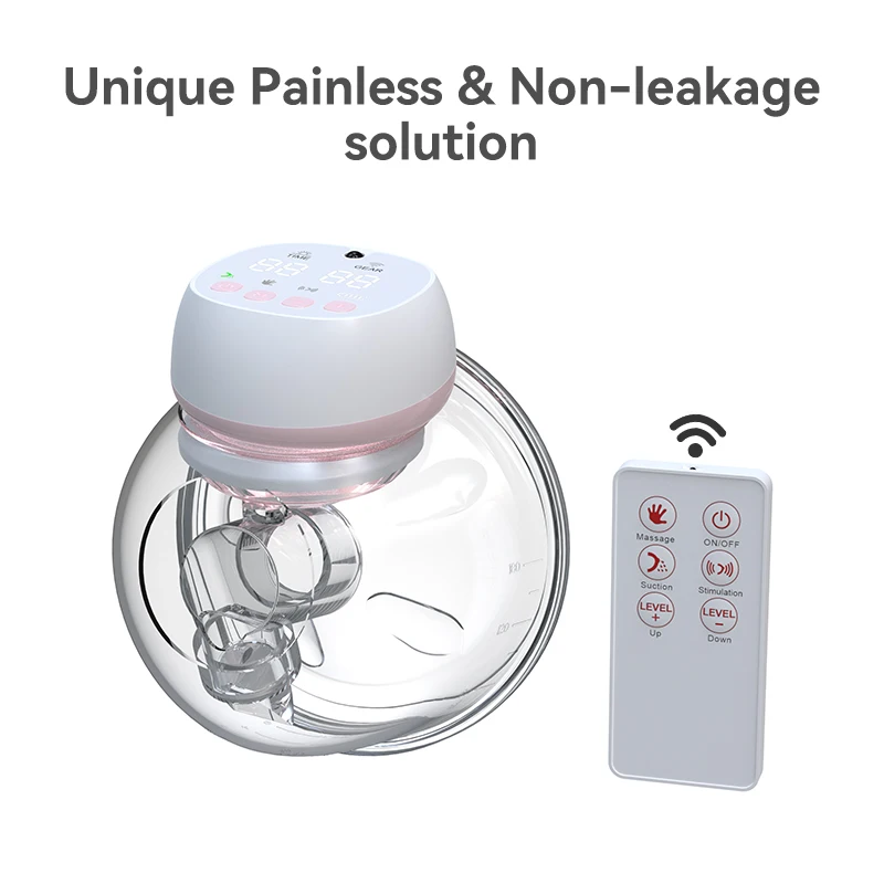 Factory Customized BAP Free portable Electric breast pump hands free wearable Breast pump with Remote function for pumping Milk