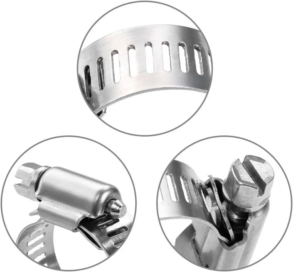 High Quality Germany American Type 304 Stainless Steel Adjustable Pipe Clamp Hose Clamps