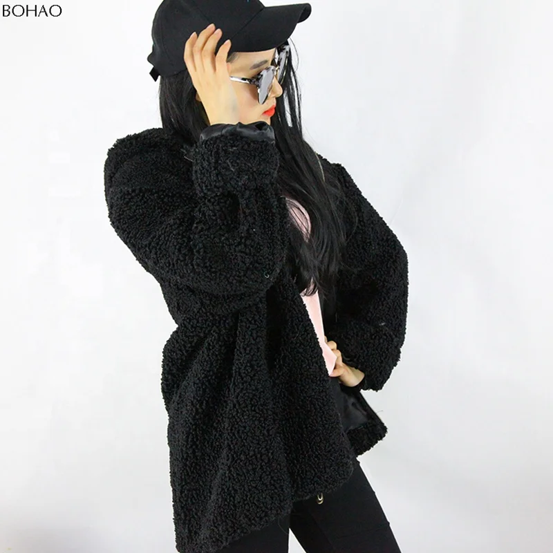 
Clothing In Turkey Wholesale Black Hooded Men Faux Fur Coat 