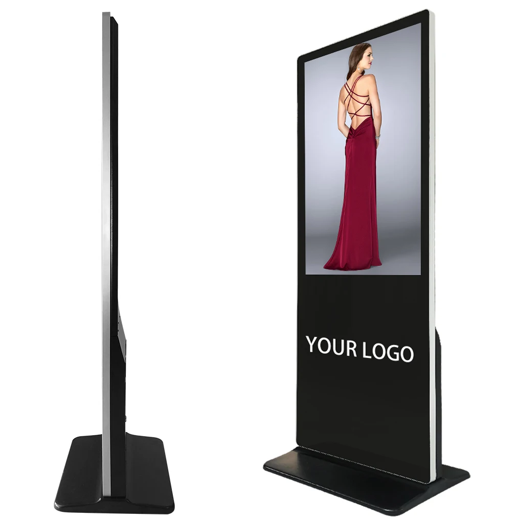 65 Inches Floor Stand Vertical Advertising Screen Playing Equipment Digital Signage Display