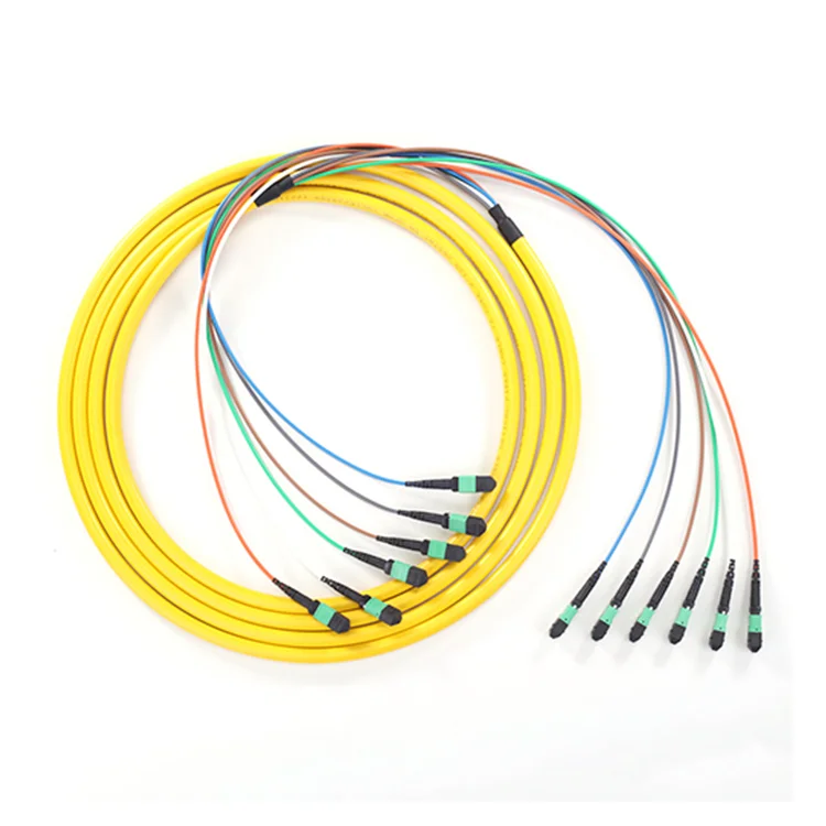 OM3 40G Trunk Cable 12 Fiber Optic MTP/MPO Patch Cord