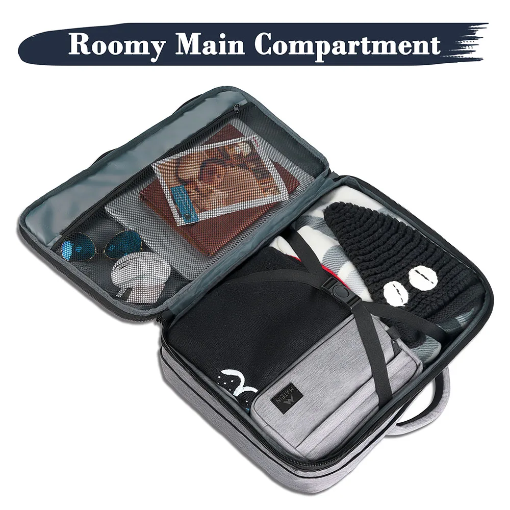 Expandable Waterproof Polyester Traveling Backpack with Toiletry Bag Large Capacity Men Women Travel Bagpack