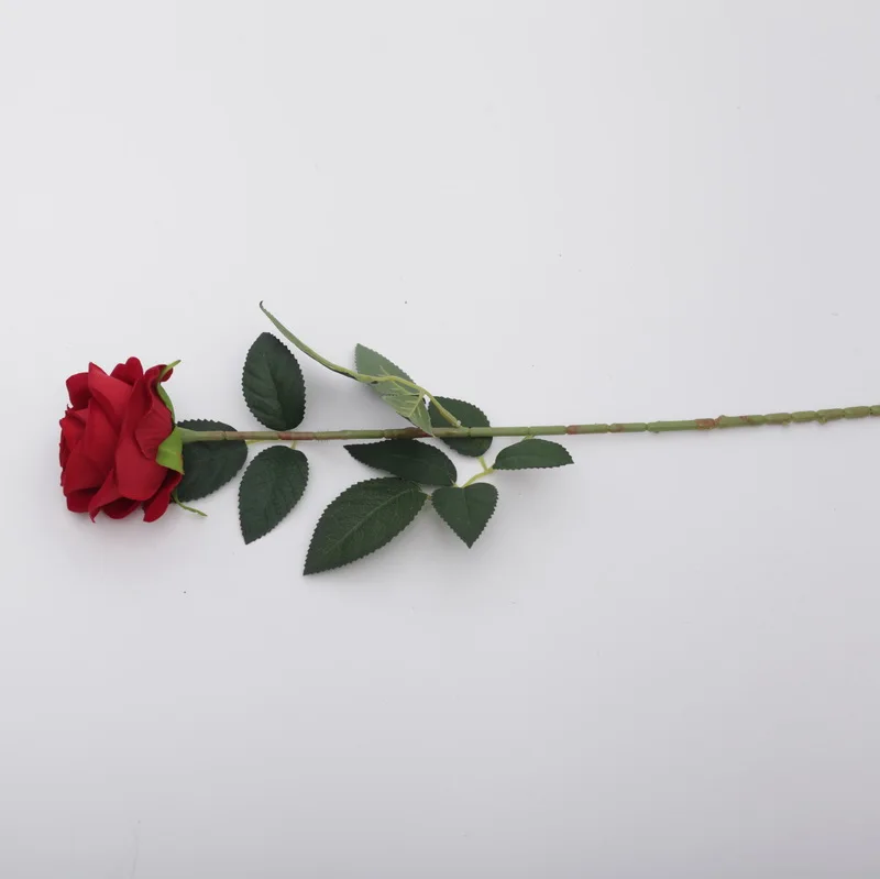 TRX810 rose artificial flower manufacturers bulk wholesale high quality red plastic latex decorative flowers