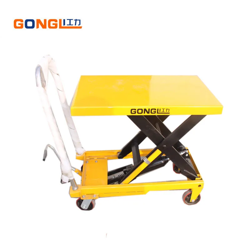
GL-0131 Small Hydraulic Lift Table 500kg Mobile Scissor Lift Table 