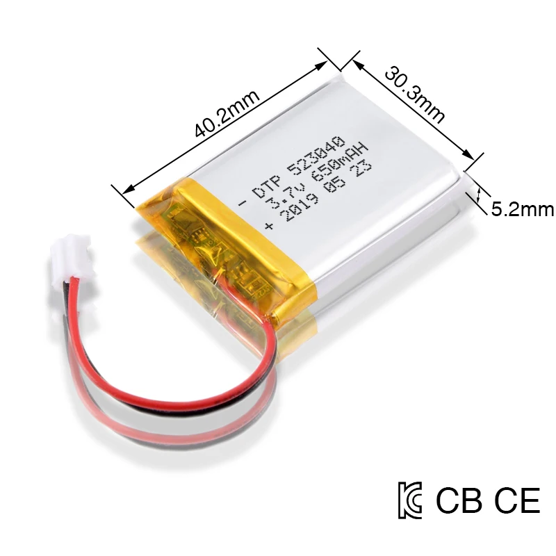 523040 высококачественный 3 7 V 650mah литий-полимерный аккумулятор для сотового