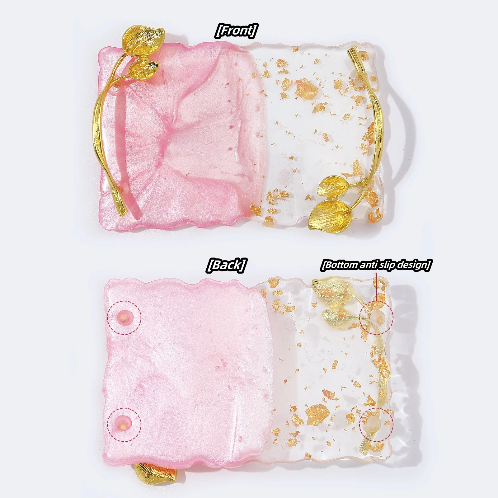 Hot Nail Art Tools Rounded Nail Polish Gel Color Mixing Tray Washable High Quality Resin Mixing Palette For Nail Art