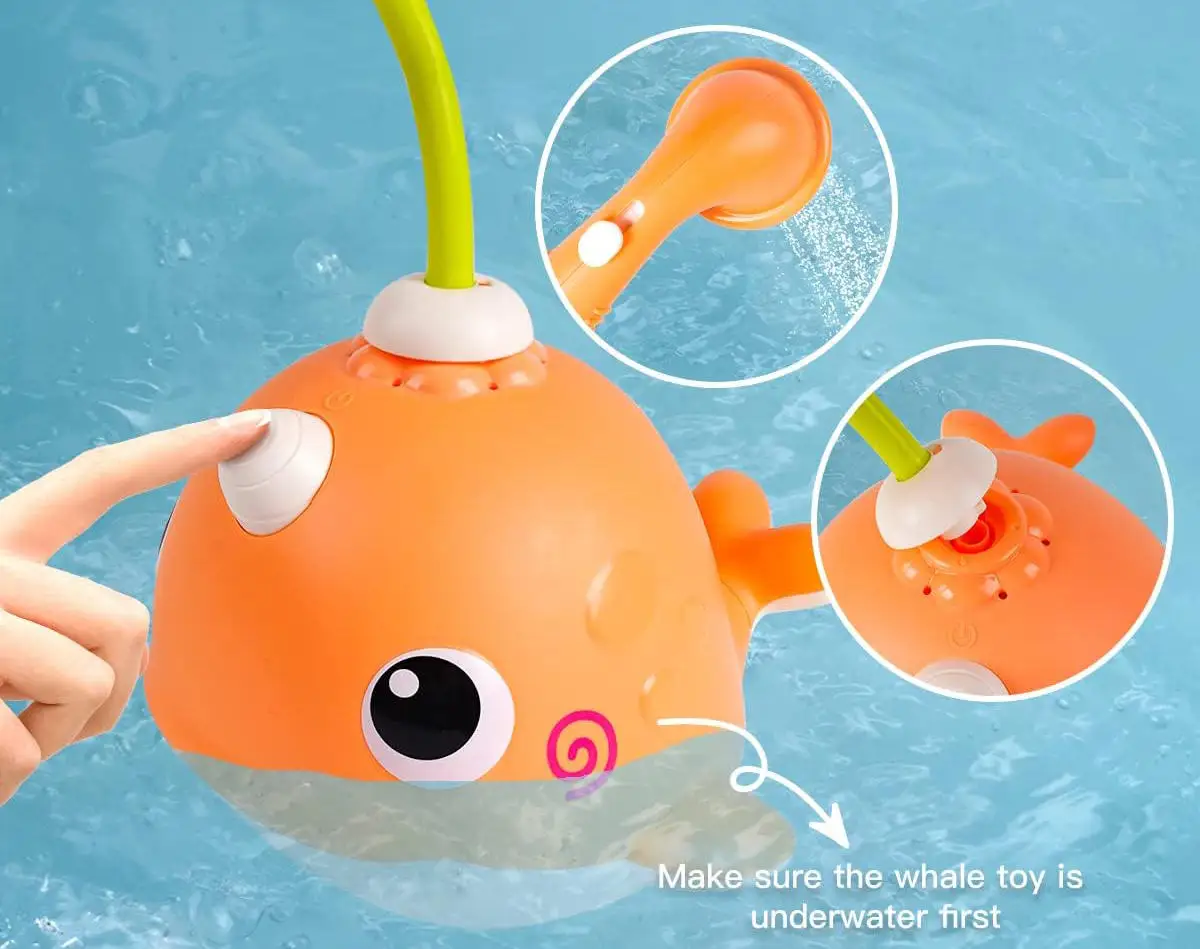 Narwhal Baby Bath Toys Shower Head Spray Water Sprinklers Waterproof Toddler Bathtub Shower Squirt Toy for Infant