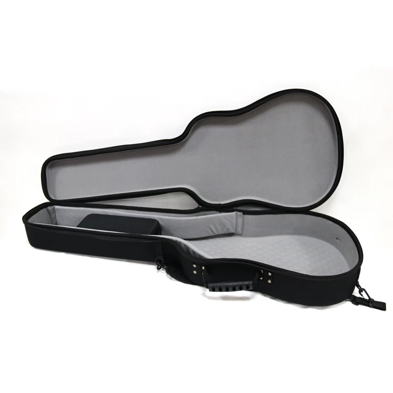 Hard Shell EVA Custom Waterproof Shockproof Large Capacity Wholesale Storage Guitar Case With Adjust Shoulder For Travel