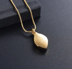 Fashion Teardrop Keepsake Pendant Necklace For Women Mini Cremation Necklace Inlay Clear Zircon Memorial Jewelry Free Engrave PR