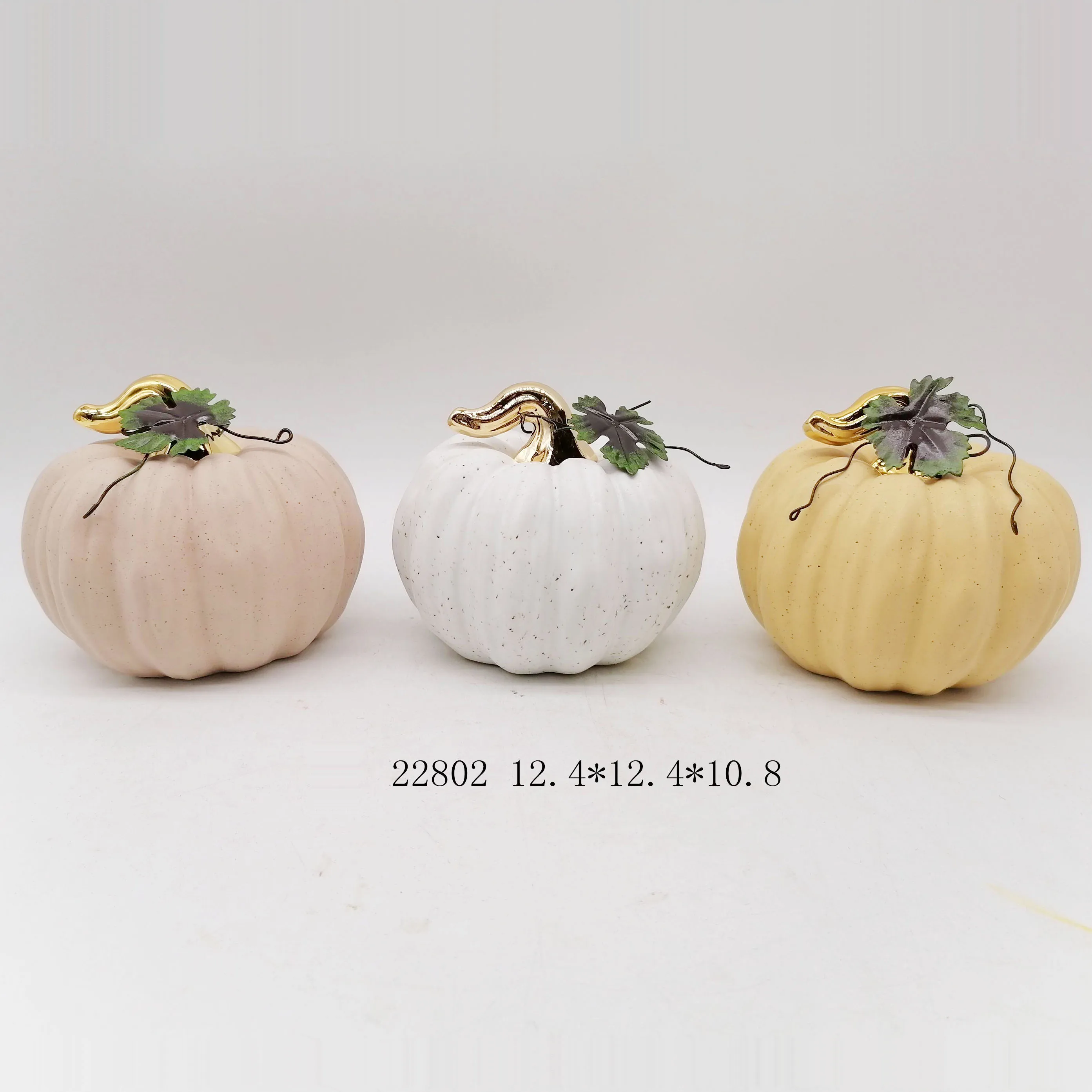 White ceramic pumpkins for halloween decoration