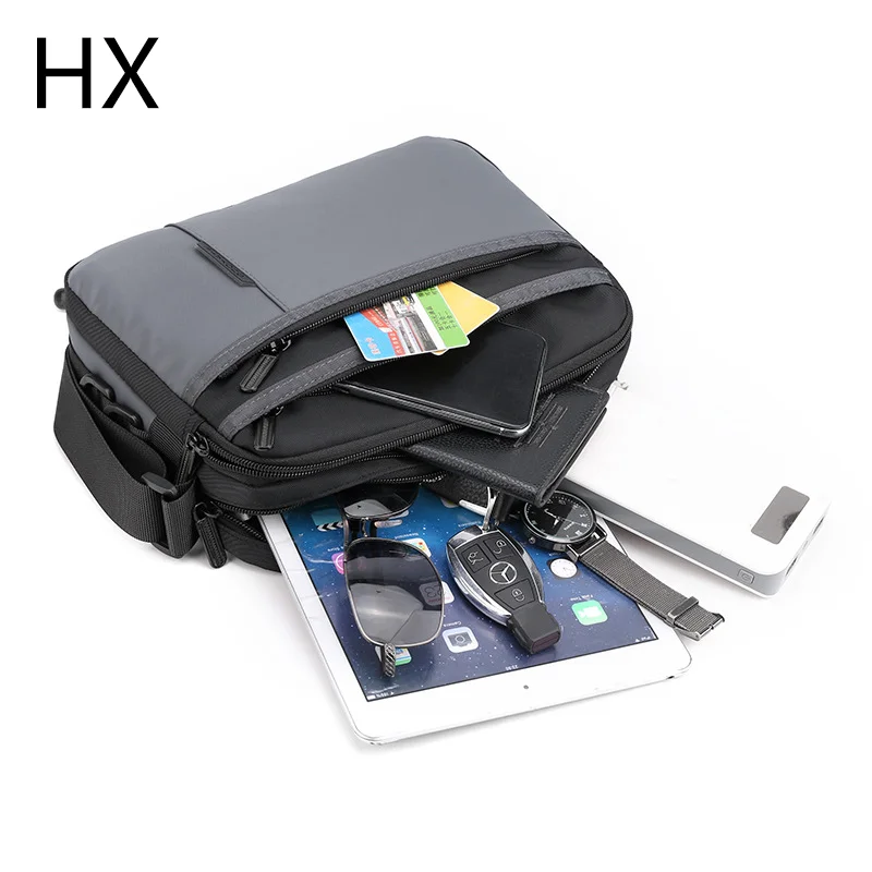 wholesale custom print water proof cheap inclined business shoulder crossbody messenger  bags for men