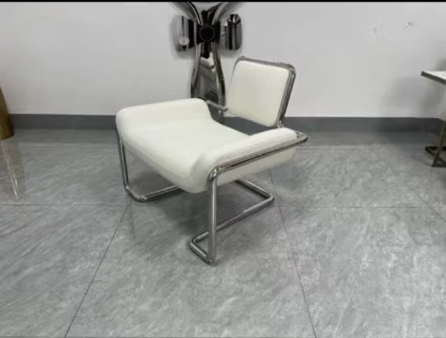 Nordic designer stainless steel convex balconies lounge chair personality back sofa chair living room private home model room