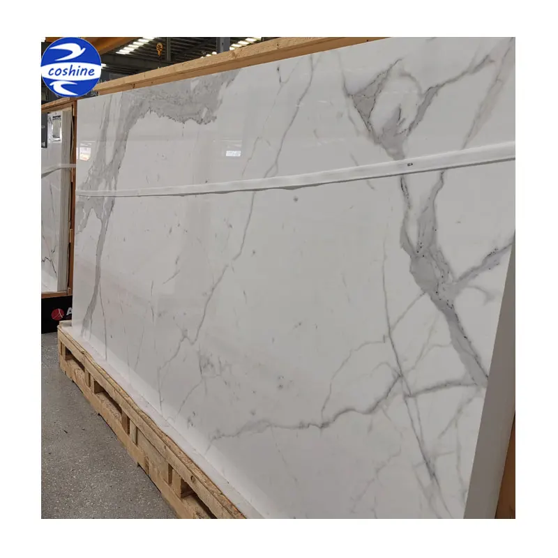 60x120 Ceramic Tile Floor 80x80 Calacatta White Grey Porcelain Small Slab