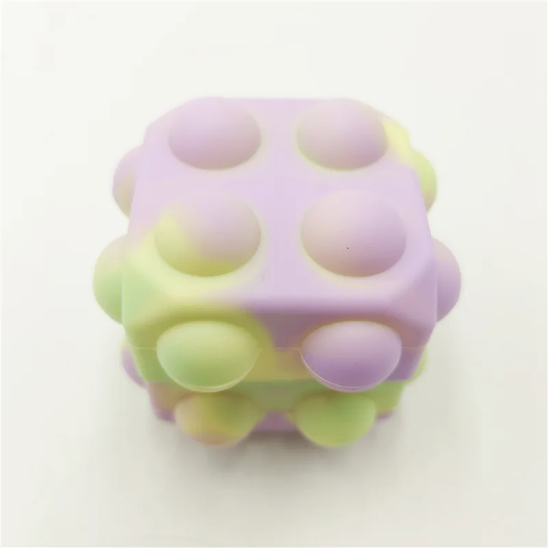 Squeeze toy 3D Stress Balls Fidget Toy Silicone Popping Push Bubble Square Fidget Ball kids adults relieve stress toys ball