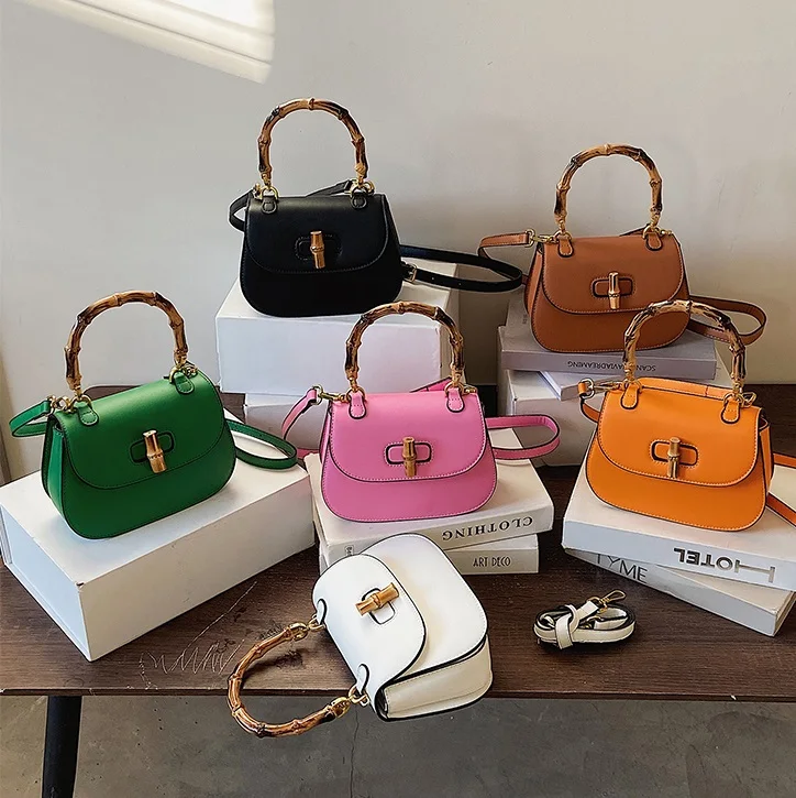 Hot sale Bamboo Handle Purses Girls Luxury Fashion Hand Bags Young Lady Popular Designer Handbags For Womannew