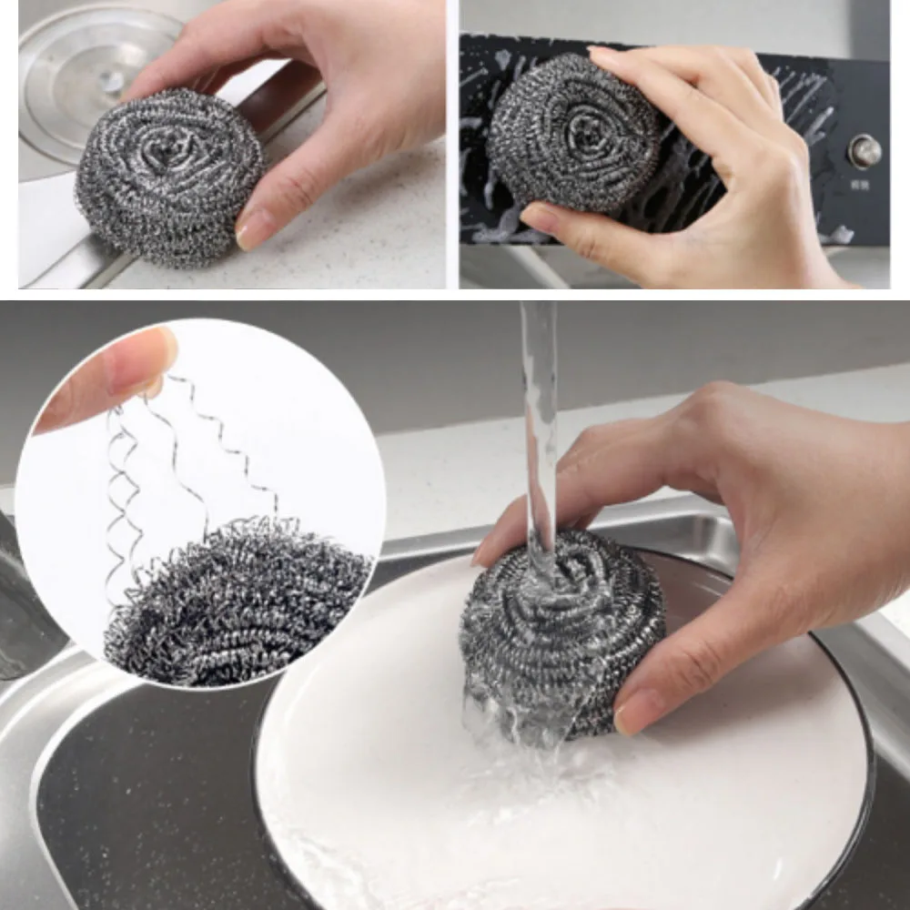 Wholesale Household Pot Scrubbing Dish washing Wool Stainless Steel Cleaning Ball