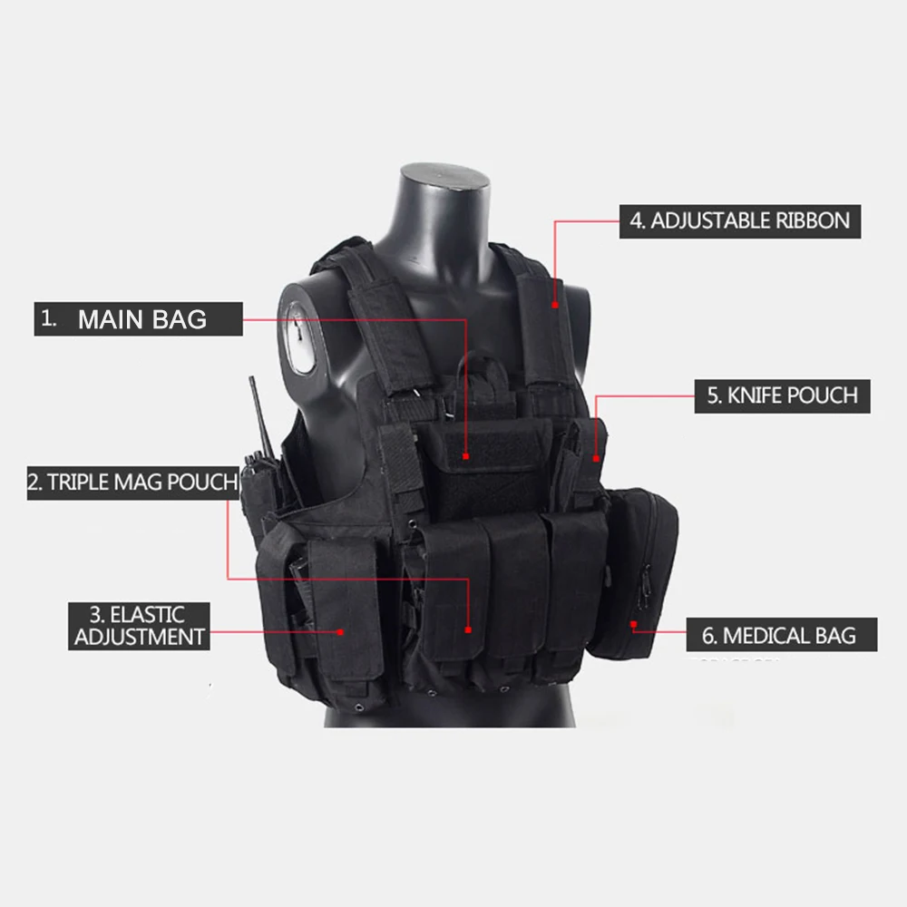 Wholesale custom nylon training gear tactical vest multifunctional vest
