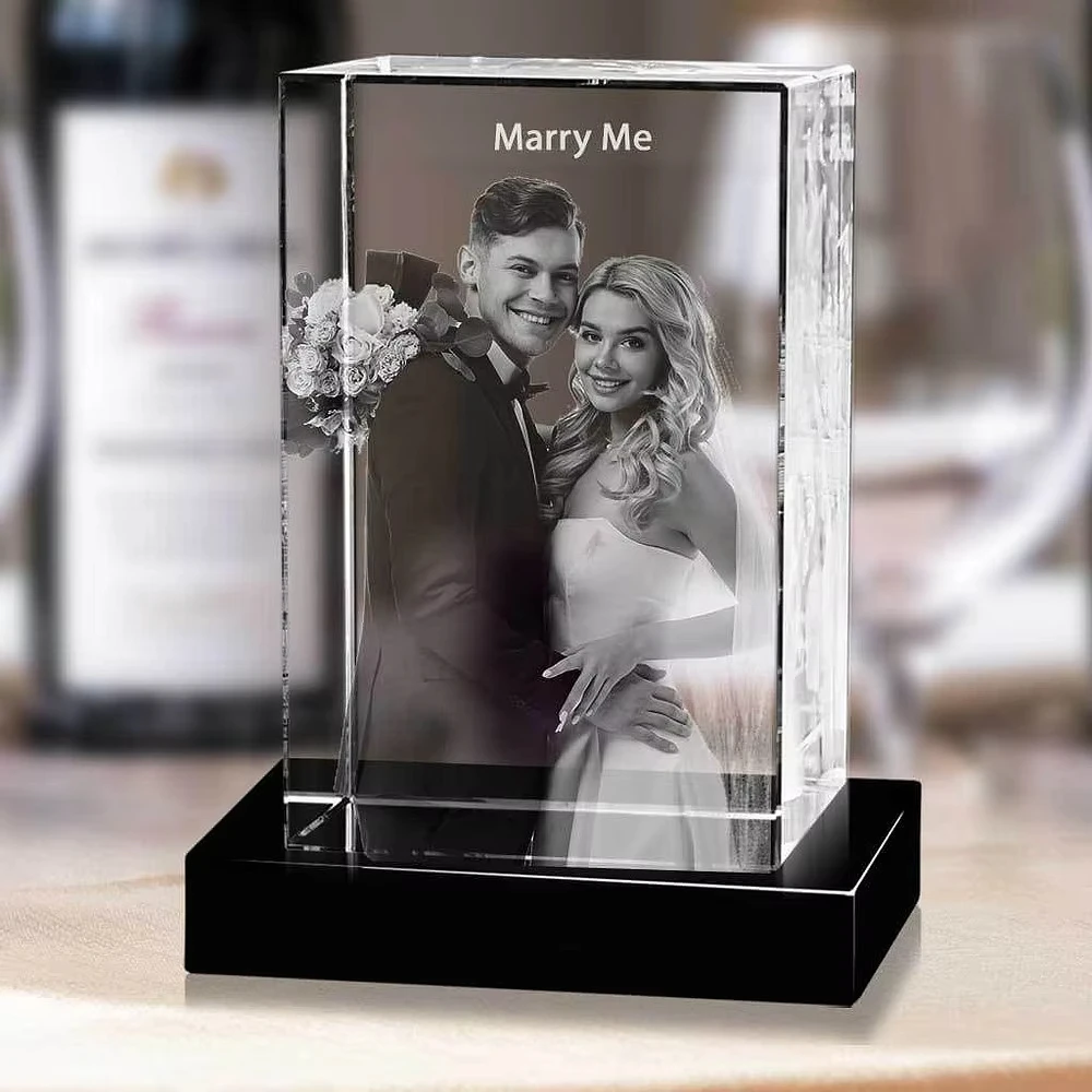 Wholesales blank 3d crystal cube photo display K9 crystal cube 3d laser engraving crystal glass cubes