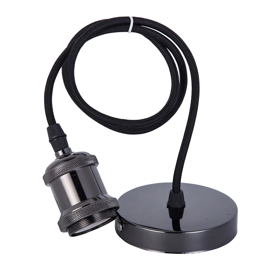 Edison Lamp holder E27 vintage Lamp Base Holder Pendant Bulb Light Screw Socket 6 Colors With Ceiling base fixture 110V/220V