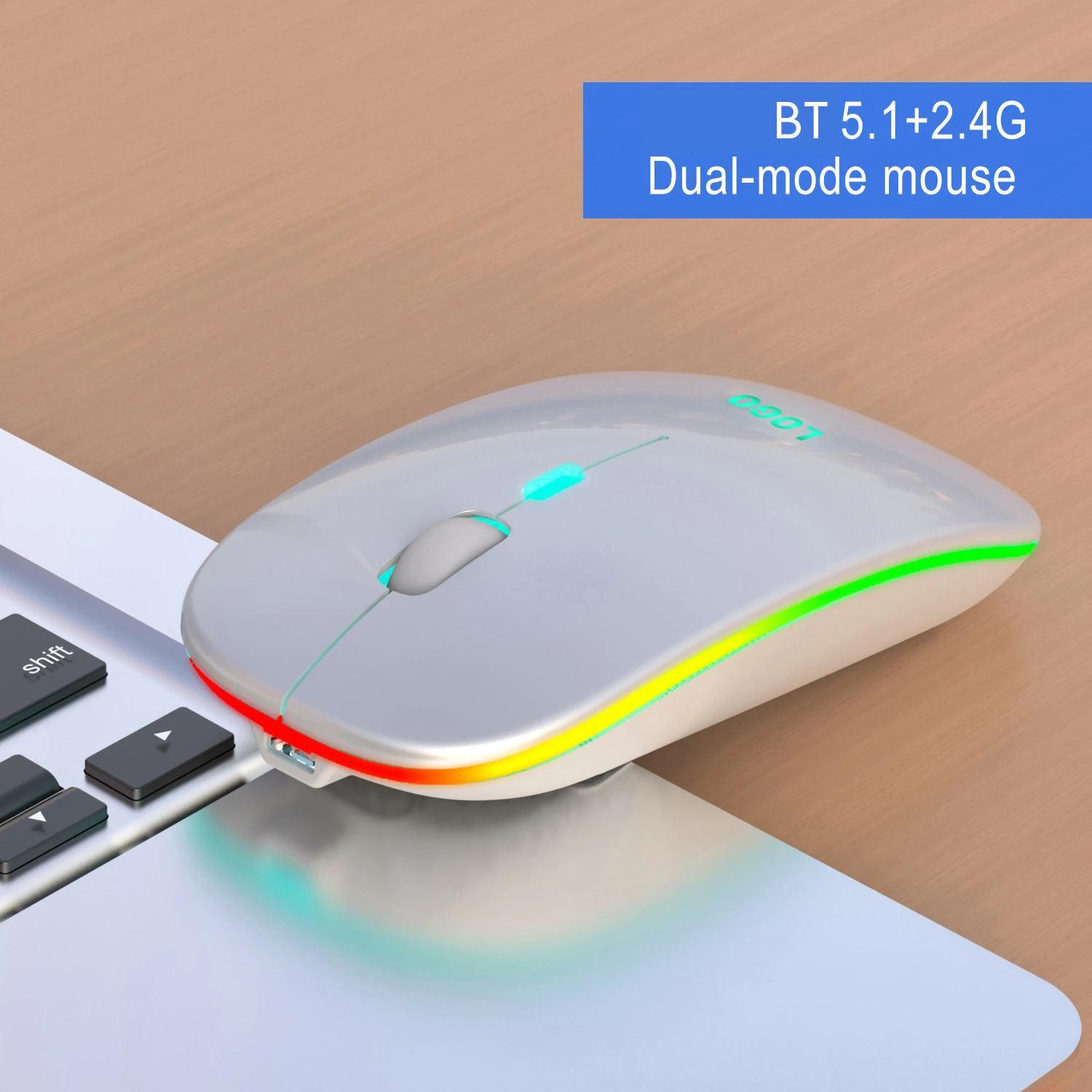 Ультратонкая легкая Беспроводная игровая мышь 2 4 г RGB с Подсветкой Bluetooth геймерская оптом в наличии