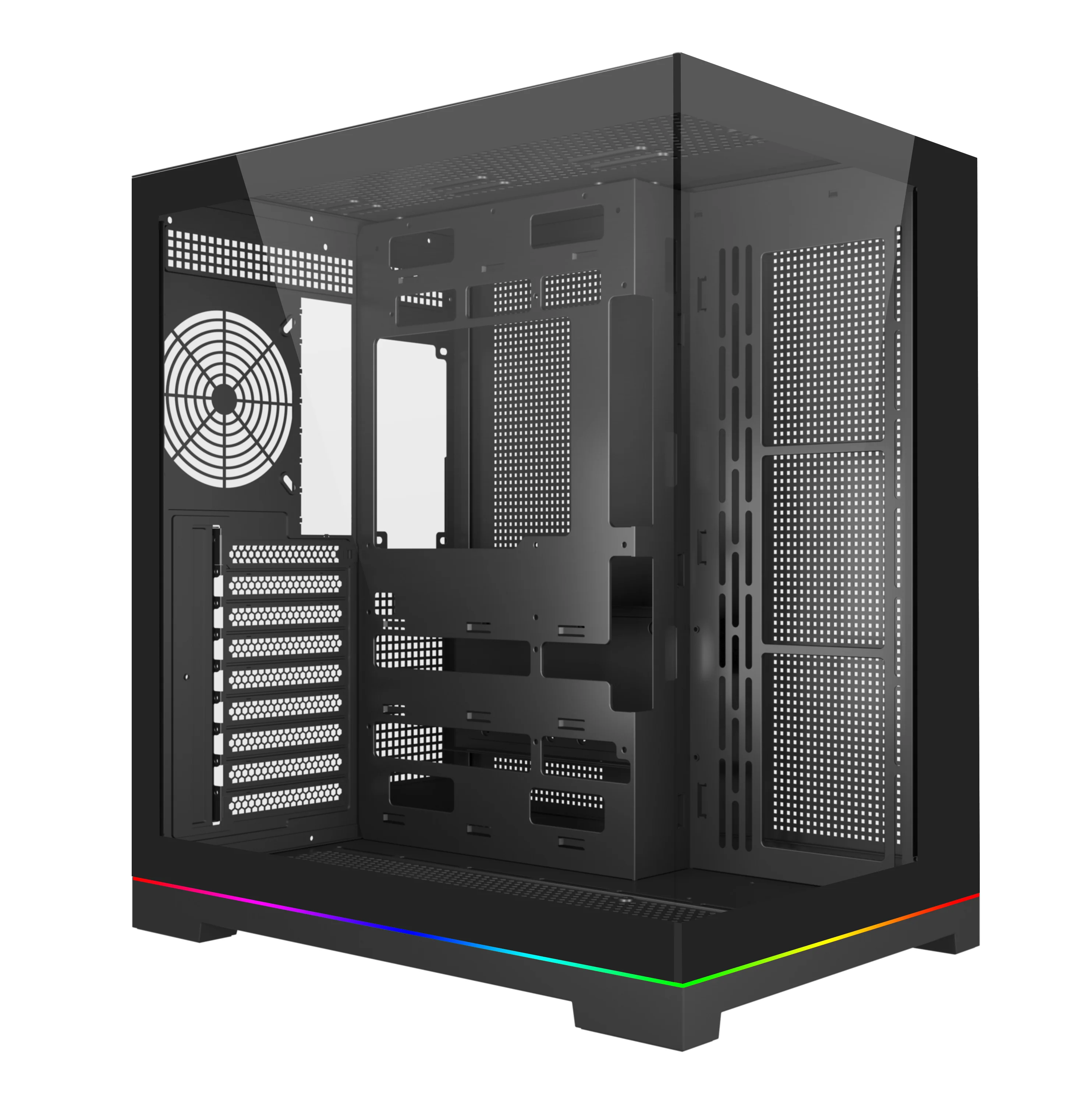 Global premiere Desktop Computer Cases OEM Factory Computer Case for Gaming PC Gamer Usb 3.0 PC case With LED Strip
