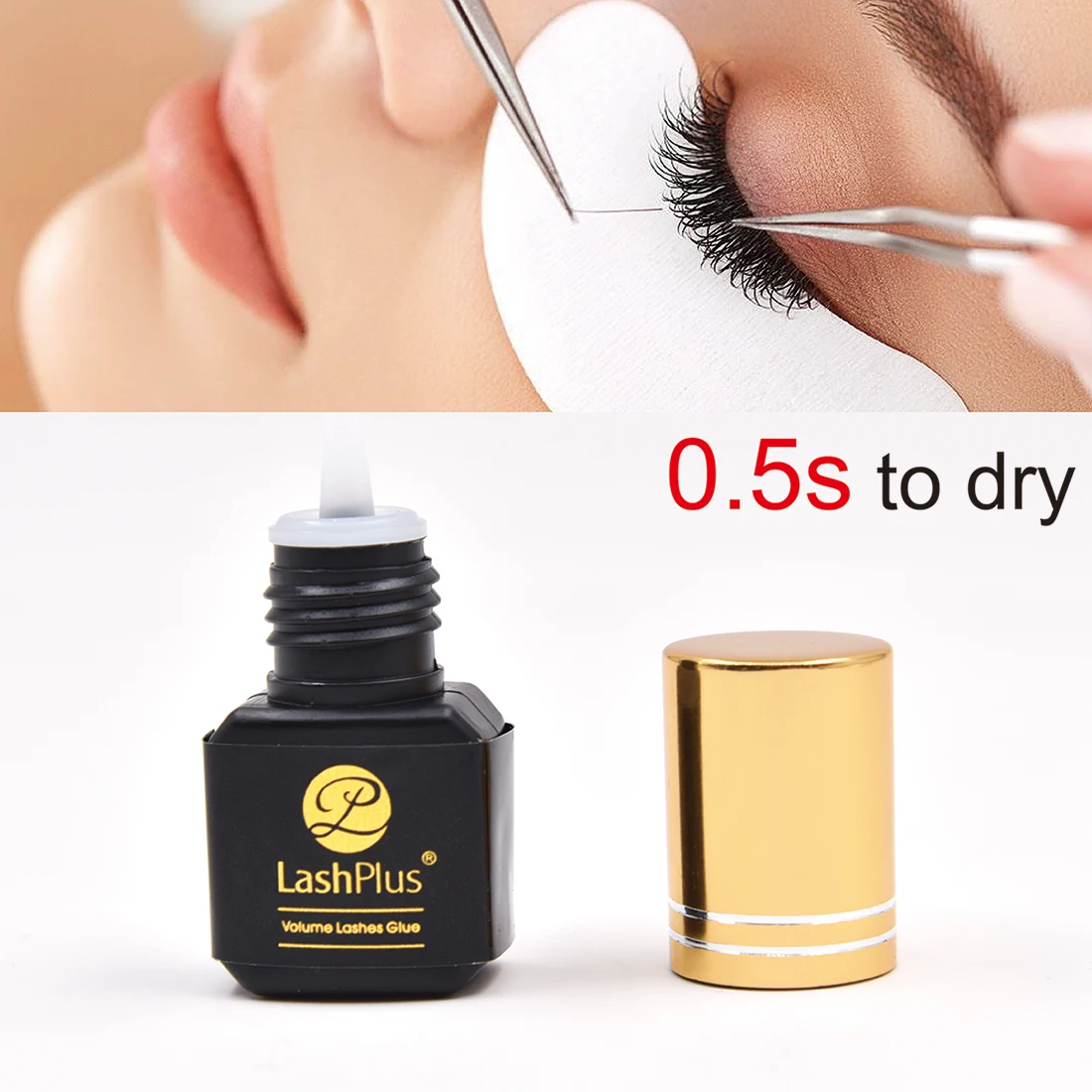 
LashPlus private label strong eyelash adhesive 1 second fast dry lash glue volume eyelash extension glue 