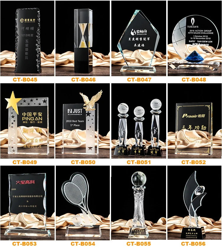 Creative crystal microphone music trophy