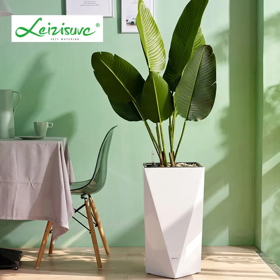 Thick and high large flowerpot plastic flowerpot indoor balcony Small/Medium for green plants Glazed flowerpot for green plants