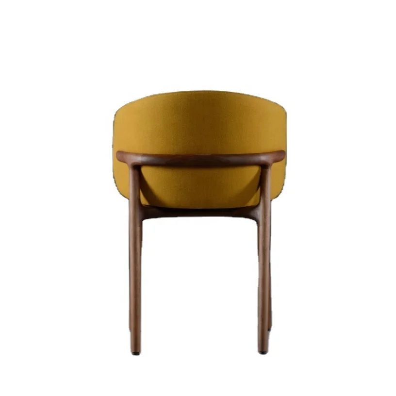 Simple Design Solid Wooden Restaurant Dining Chair with Smooth Leather Pad