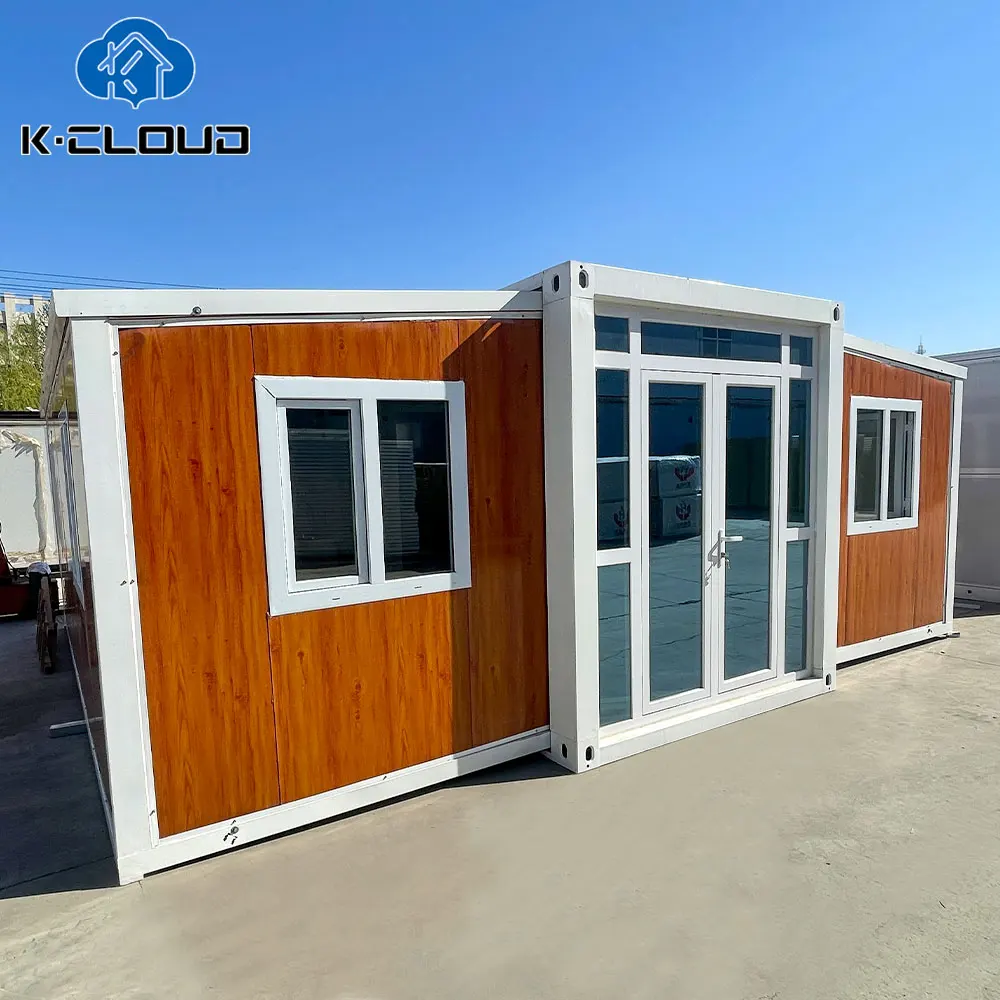 Shipping 20Ft 40Ft Prefab Expandable Container House Steel Portable Prefabricated Villa 2 Bedroom With Bathroom