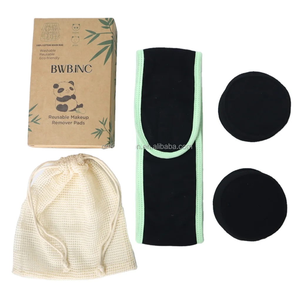 Greencotton Washable Facial Cleaning Bamboo Reusable Cotton Round Makeup Remover Pad