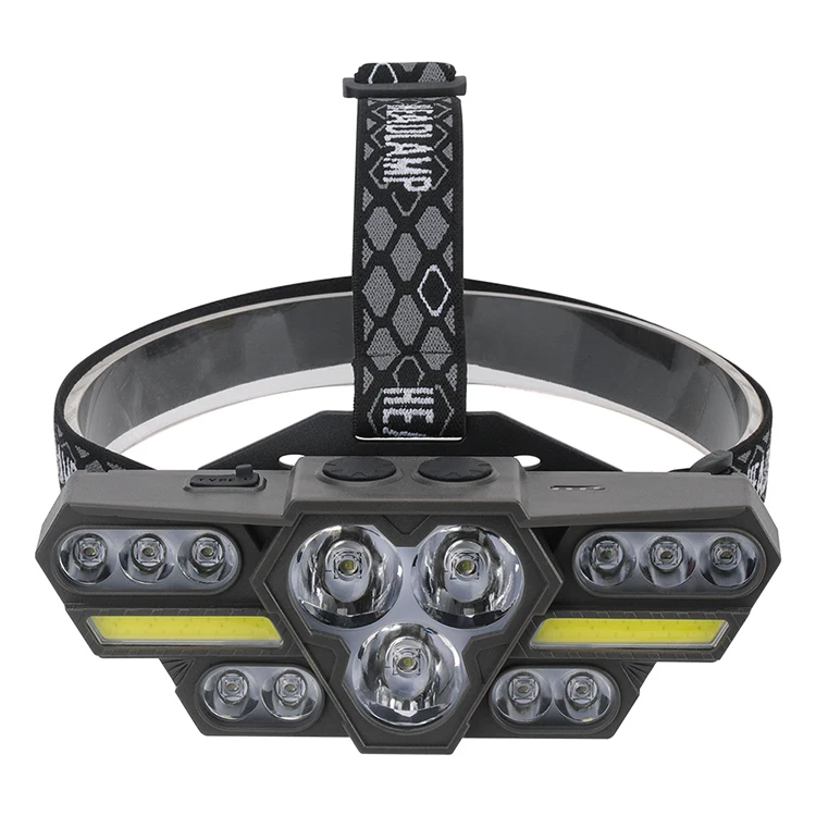 Boruit Powerful 2000lm Headlamp 60-degrees Running 18650 9-modes Led Head Torch Headlights Headlamp with Power Display