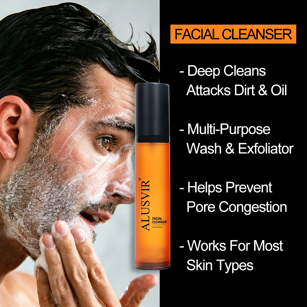 Private Label Mens Skin Care Products Whitening Cleanser Black Man Men Facial Cream Set Essence Natural Face Skin Care Set Kits