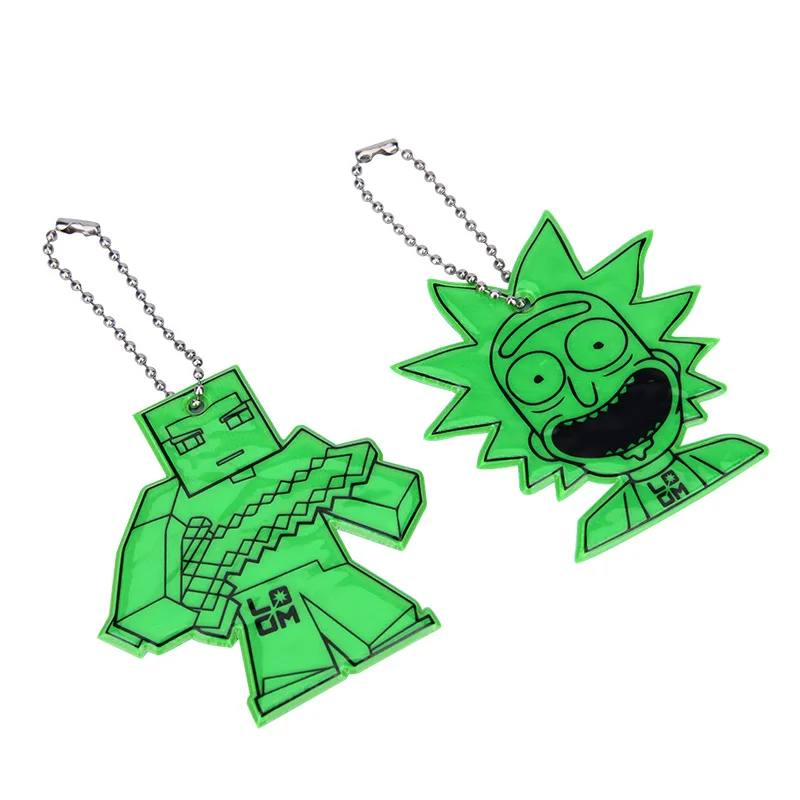 Friendly kids gifts photoluminescent glow in the dark keychain key chain ring hanger pendant for hand on bag decoration