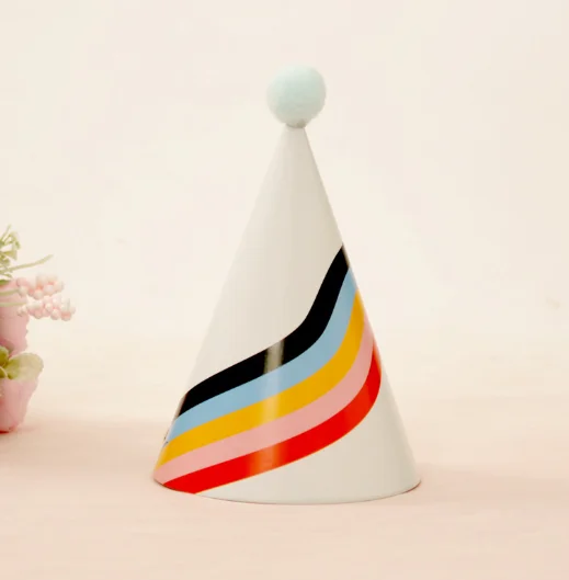 Paper Craft Fun Hats Party Supplies Rainbow Birthday Party Hats Bulk Colorful Paper Hats for Kids Adults Party