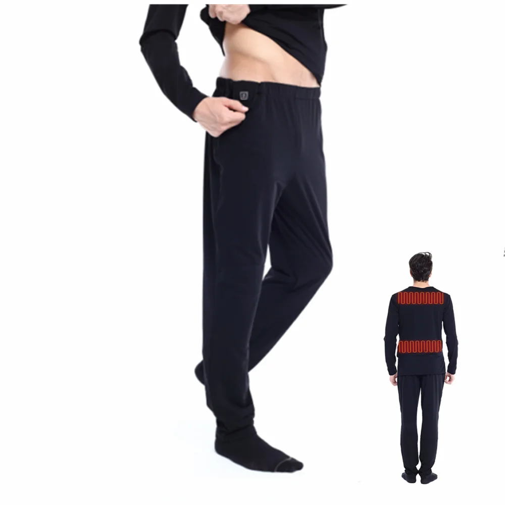 Customized thermal long johns thermal underwear winter heated thermal underwear rechargeable battery heating underwear