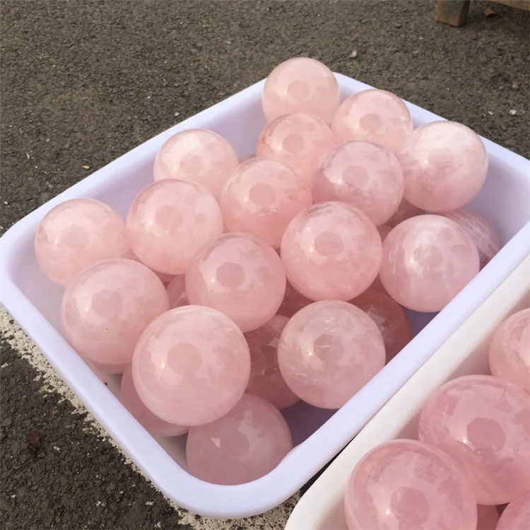 SGS love energy Soul Star Chakra natural rose quartz crystal balls for sale